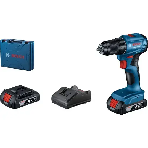 Masina de gaurit si insurubat pe acumulator Bosch Professional GSR 185-LI, 18 V, 1900 rpm, 21/50 Nm, 20+1 trepte torsiune, 35 mm diametru maxim gaurire, valiza profesionala, 2 acumulator 2 Ah, incarcator