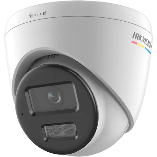 Camera de supraveghere exterior IP Turret ColorVu Hikvision DS-2CD1327G2H- LIU(4MM), lentila fixa 4mm, 2MP, IR 30M, PoE