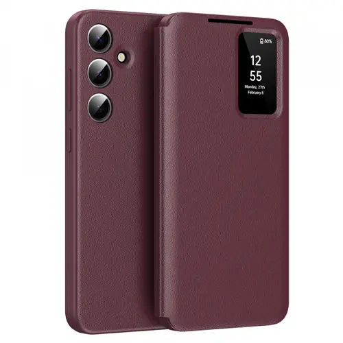 Husa pentru Samsung Galaxy S24 FE S721 Techsuit SmartView (Rosu)