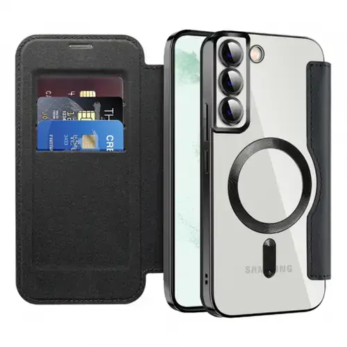Husa MagSafe pentru Samsung Galaxy S22+ 5G S906 Techsuit SmartMag Book (Negru)