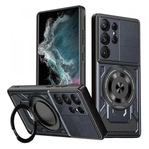 Husa pentru Samsung Galaxy S22 Ultra 5G S908, Techsuit, RuggedCam (Albastru)