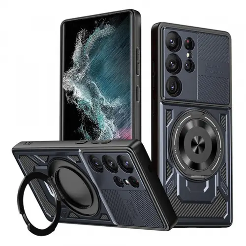 Husa pentru Samsung Galaxy S22 Ultra 5G S908, Techsuit, RuggedCam (Albastru)