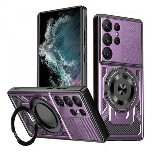 Husa pentru Samsung Galaxy S22 Ultra 5G S908, Techsuit, RuggedCam (Mov)