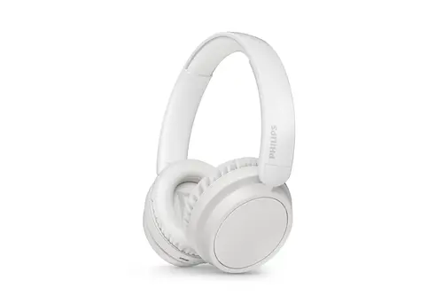 Casti Stereo Wireless Over-Ear Philips 5000 TAH5209WT/97, Bluetooth, A2DP, Autonomie 65 ore, Microfon (Alb)