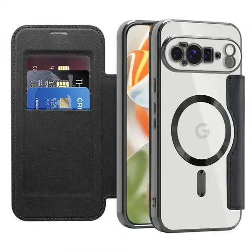 Husa MagSafe pentru Google Pixel 10 Pro XL, Techsuit, SmartMag Book (Negru)