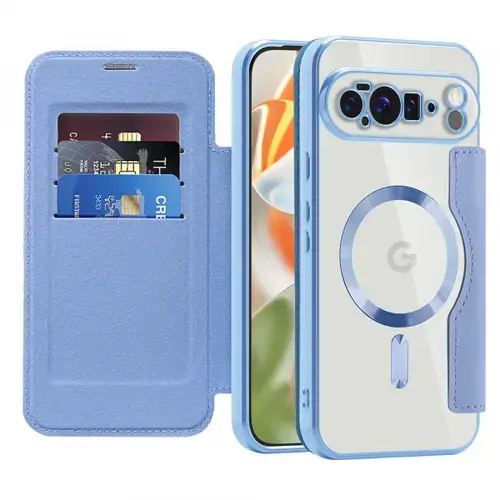 Husa MagSafe pentru Google Pixel 10 Pro XL, Techsuit, SmartMag Book (Albastru)