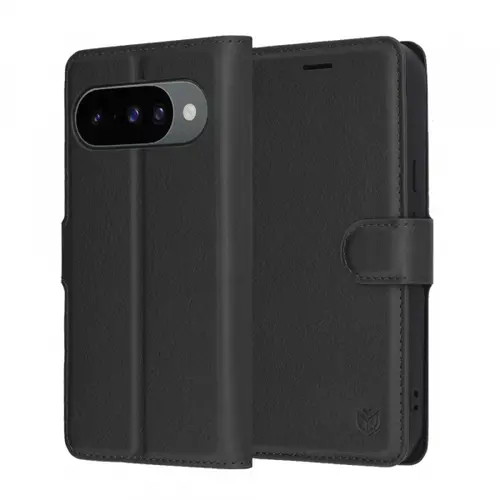 Husa pentru Google Pixel 10 Pro / 10, Techsuit, Leather Folio (Negru)