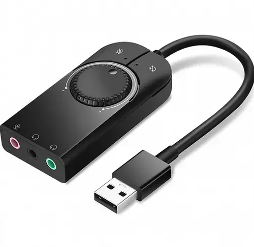 Placa de sunet USB Ugreeen CM129, 3 x Jack 3.5mm (Negru)