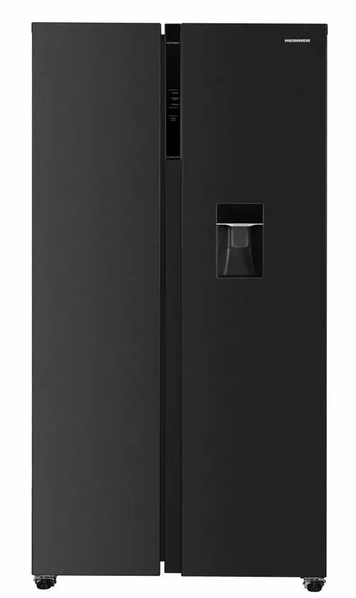 Side by Side Heinner HSBS-HM592NFDXWDE++, 592 l, Clasa E, Display LED Touchscreen, Dozator de apa, Multi Air-Flow, ECO, Lumina LED, H 177 cm (Inox/Antracit)