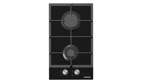 Plita incorporabila HEINNER HBH-M302FGBK, Gaz, 2 arzatoare, Aprindere electrica, Sticla (Negru)