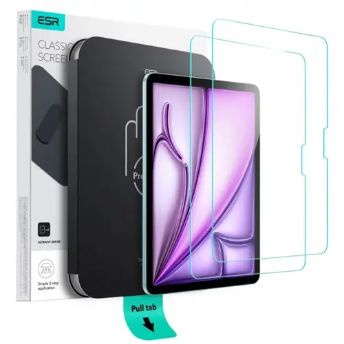 Folie de protectie Ecran ESR UltraFit pentru Apple iPad Air 11 (2025) / Air 11 (2024), Sticla Securizata, Full Glue