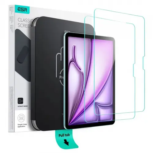 Folie de protectie Ecran ESR UltraFit pentru Apple iPad Air 13 (2025) / Air 13 (2024), Sticla Securizata, Full Glue