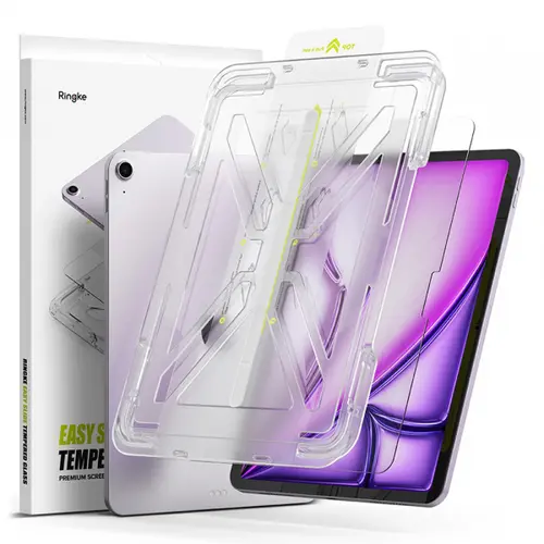 Folie de protectie Ecran Ringke Easy Slide pentru Apple iPad Air 11 (2025) / Air 11 (2024), Sticla Securizata, Full Glue