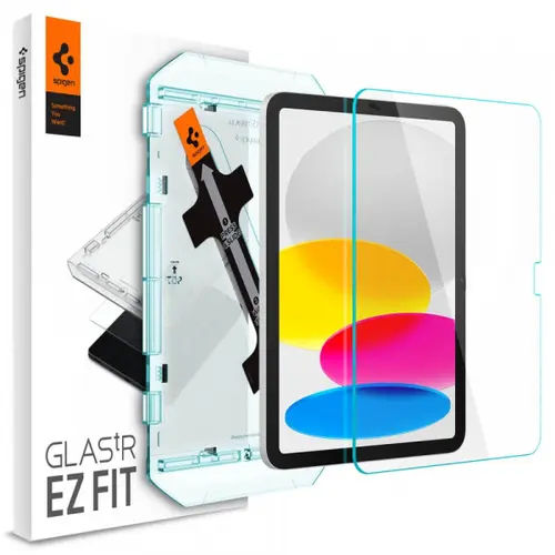 Folie de protectie Ecran Spigen GlastR EZ FIT pentru Apple iPad (2025) / (2022), Sticla Securizata, Full Glue