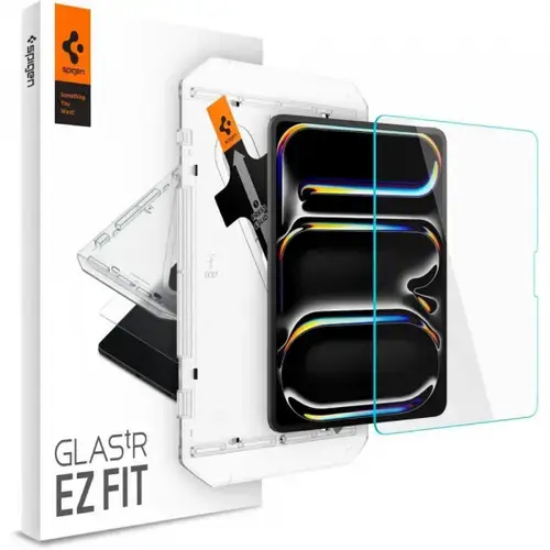 Folie de protectie Ecran Spigen GlastR EZ FIT pentru Apple iPad Pro 13 (2024), Sticla Securizata, Full Glue