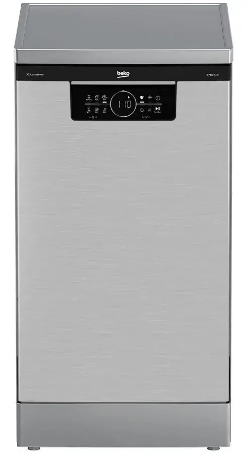Masina de spalat vase Beko BDFS26046XQ, 10 seturi, 6 programe, HygieneIntense,  Clasa C, Motor ProSmart Inverter (Argintiu)