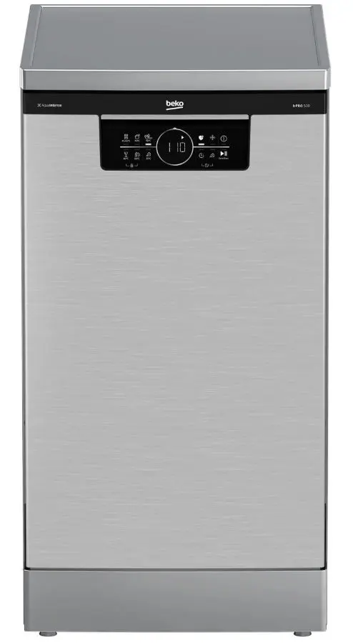 Masina de spalat vase Beko BDFS26046XQ, 10 seturi, 6 programe, HygieneIntense,  Clasa C, Motor ProSmart Inverter (Argintiu)