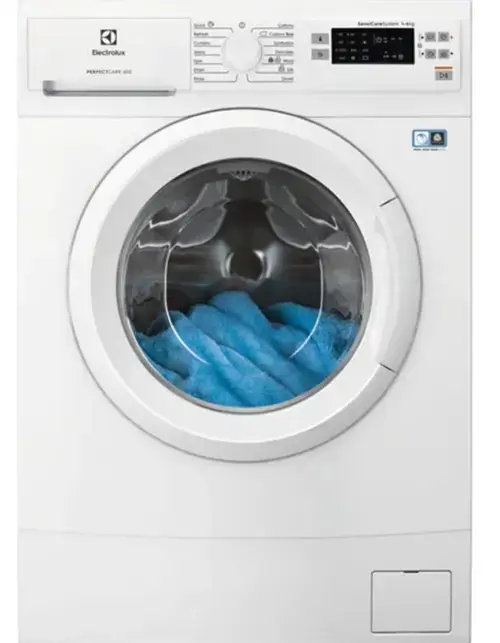 Masina de spalat rufe slim Electrolux EW6SN506W, 1000 RPM, 6 kg, PerfectCare600, Clasa D (Alb)