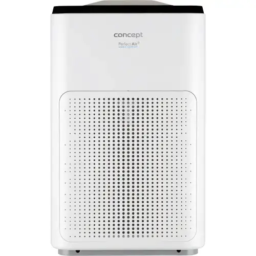 Purificator aer Concept CA1030, Putere 40 W, Trei stagii de filtrare a aerului + Ionizator, Circulatie aer 200 m3 / h, 3 viteze de purificare a aerului, Timer, Senzor particule praf cu display LED, Telecomanda, Alb/Negru