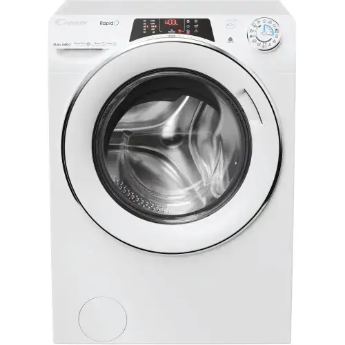 Masina de spalat rufe cu uscator Candy Rapido ROW 4964DWMT1-S, 10 kg spalare, 6 kg uscare, 1600 RPM, Motor Inverter, Wi-Fi, Bluetooth, Steam, Quick&Clean, Clasa A (Alb)