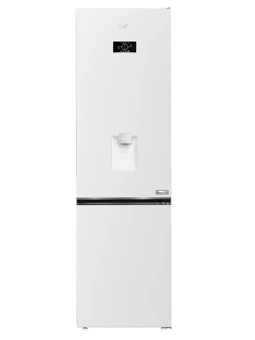 Combina frigorifica Beko B3RCNA404HDW, 355 l, No Frost, Clasa E, HarvestFresh, Slim tank water dispenser, AeroFlow, H 203.5 cm (Alb)
