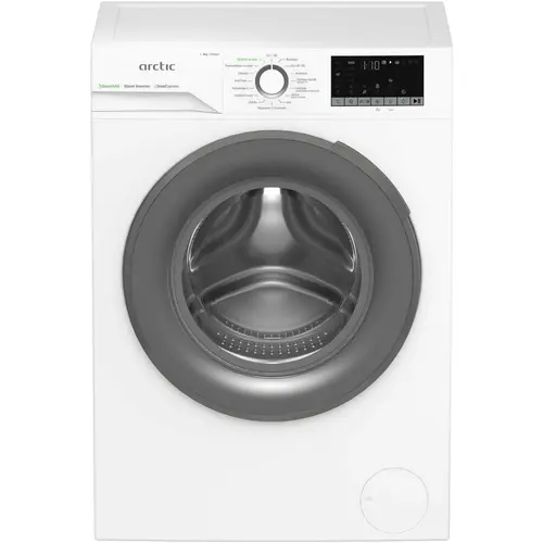 Masina de spalat rufe Arctic APLM2WFSU28211WG, 8 Kg, 1200 RPM, Motor Silent Inverter, Drum Clean+Steam, Child Lock, Anticrease, Digital Display, Add-In, Clasa A (Alb)