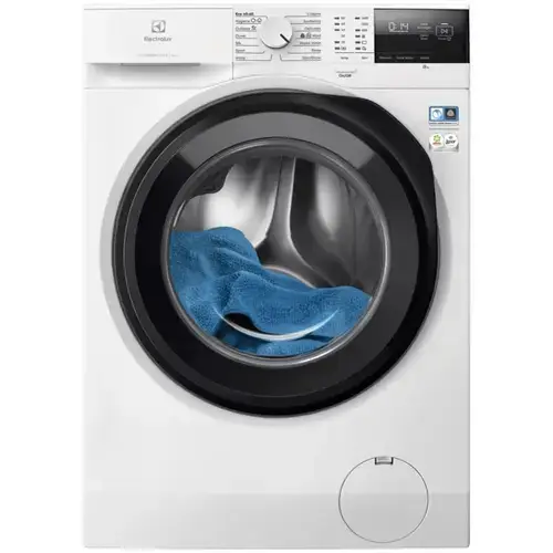Masina de spalat rufe Electrolux EW6F2482E, 8 kg, 1400 rpm, Clasa A, Motor Inverter cu MagnetPermanent, Display LED, SensiCare, TimeManager (Alb)