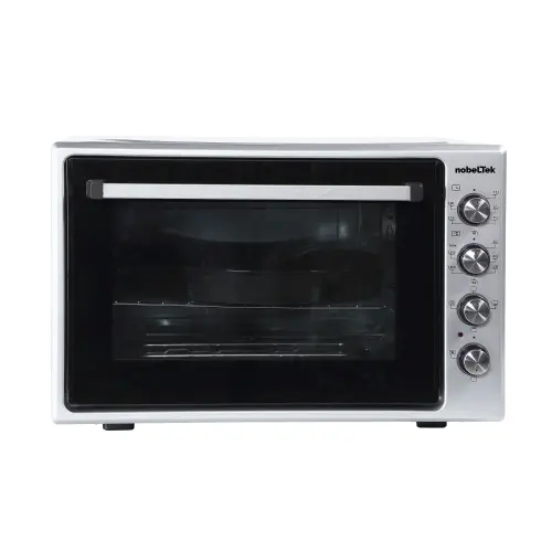 Cuptor electric NobeLTek NLT FSO70X, 70L, 2200W, Grill, Timer, Termostat, Sticla dubla, Ventilator, Iluminare (Argintiu)