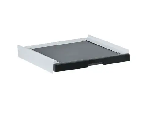 Kit suprapunere uscator si masina de spalat Haier HASTKU10B, Adancime reglabila 47-62 cm, Raft Retractabil (Negru)