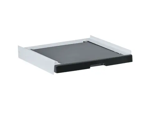 Kit suprapunere uscator si masina de spalat Haier HASTKU10B, Adancime reglabila 47-62 cm, Raft Retractabil (Negru)