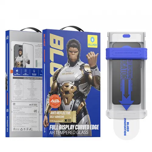 Folie de protectie Ecran Blueo AR Applicator Pro pentru Apple iPhone 16 Pro, Sticla Securizata, Full Glue, 3D (Negru)
