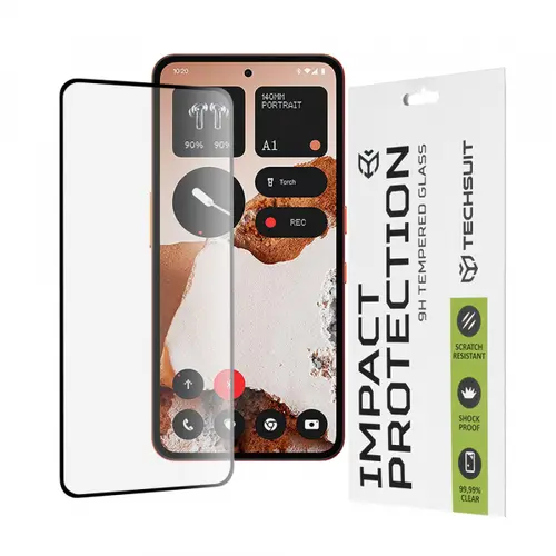 Folie de protectie Ecran Techsuit pentru Nothing CMF Phone 2 Pro, Sticla Securizata, Full Glue, 111D (Transparent/Negru)