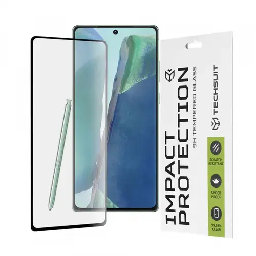 Folie de protectie Ecran Techsuit pentru Samsung Galaxy Note 20 5G N981 / Note 20 N980, Sticla Securizata, Full Glue, 111D (Transparent/Negru)