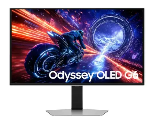 Monitor Gaming OLED Samsung 27inch S27FG602SU, QHD (2560 x 1440), HDMI, DisplayPort, Pivot, 500 Hz, 0.03 ms (Argintiu)