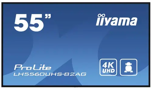 Ecran Profesional VA LED Iiyama 54.6inch LH5560UHS-B2AG, UHD (3840 x 2160), HDMI, Boxe (Negru)