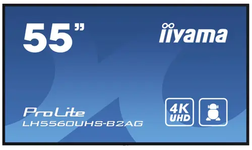 Ecran Profesional VA LED Iiyama 54.6inch LH5560UHS-B2AG, UHD (3840 x 2160), HDMI, Boxe (Negru)