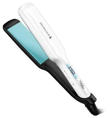 Placa de indreptat parul Remington Shine Therapy S8550, 150-235ºC, Invelis ceramic (Alb)
