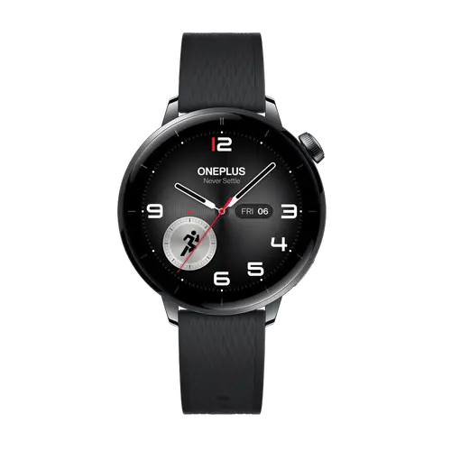 Smartwatch OnePlus Watch 3 43mm, Procesor Snapdragon W5 Gen 1, Ecran AMOLED 1.32inch, Bluetooth, Wi-Fi, NFC, 5ATM IP68, Wear OS (Negru)