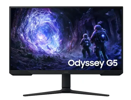 Monitor Gaming VA LED Samsung Odyssey G5 27inch LS27FG510EUXEN, QHD (2560 x 1440), HDMI, DisplayPort, Pivot, 180 Hz, 1 ms (Negru)