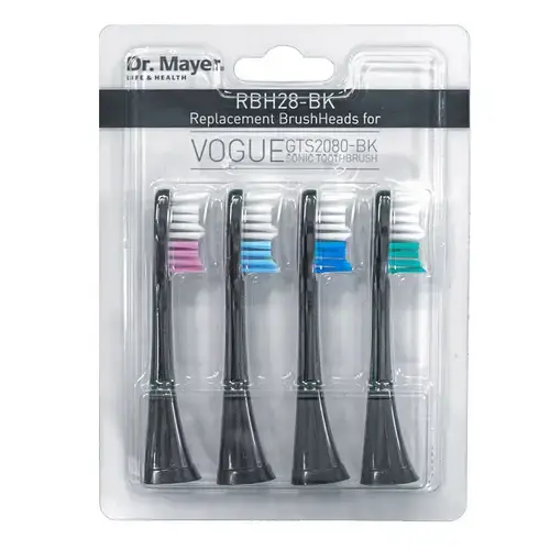 Rezerve periuta electrica GTS2080 Dr.Mayer, 4buc (Negru)