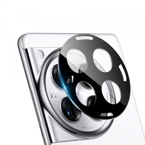 Folie de protectie Camera Spate Techsuit pentru OnePlus 12, Sticla Securizata (Negru)