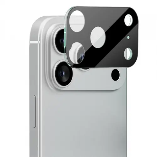 Folie de protectie Camera Spate Techsuit pentru Apple iPhone 17 Pro Max, Sticla Securizata (Negru)