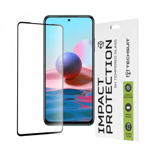 Folie de protectie Ecran Techsuit pentru Xiaomi Poco M5s / Redmi Note 10S / Note 10, Sticla Securizata, Full Glue, 111D