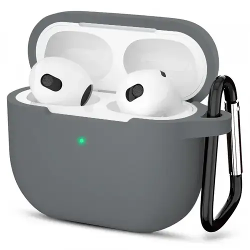 Husa Techsuit Silicone Case pentru Apple AirPods 3 (Gri)