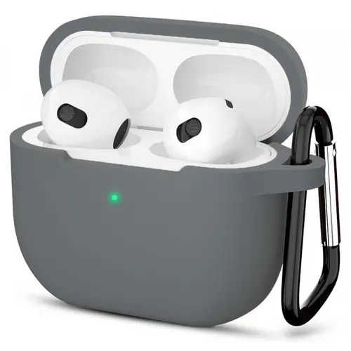 Husa Techsuit Silicone Case pentru Apple AirPods 3 (Gri)