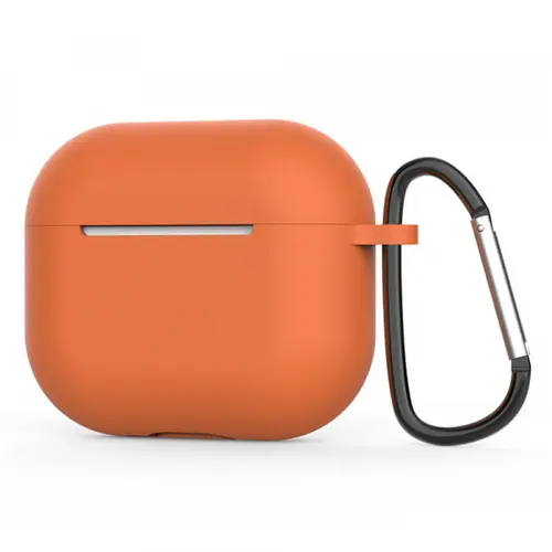 Husa Techsuit Silicone Case pentru Apple AirPods 4 (Portocaliu)