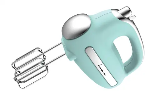 Mixer de mana Fram FHM-3005GR, 300 W, 5 Viteze + Turbo, Teluri si carlige inox (Verde)