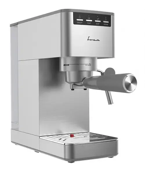 Espressor manual Fram FEM-D15SS, 1350 W, Rezervor 1.2 l, Sistem de spumare, 15 bar, Inox (Argintiu)