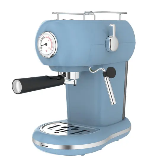 Espressor manual Fram FEM-D15RBL, 1100 W, Rezervor 1.2 l, 15 bar (Albastru)