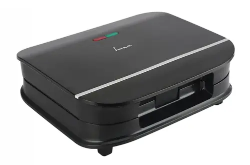Sandwich maker Fram FSM-700BK, 700 W, Placi fixe triunghi, 2 sandwichuri (Negru)